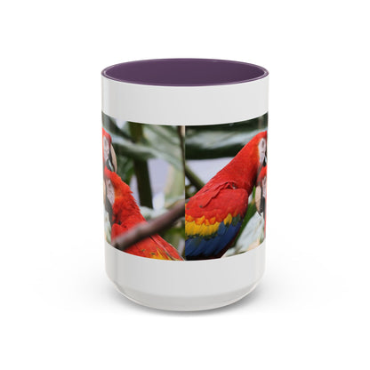 Scarlet Macaw Coffee Mug — Tropical Parrot Accent Mug (11/15oz)
