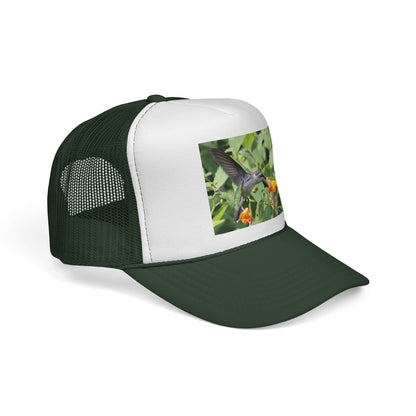 Hummingbird Photo Trucker Cap — Nature Wildlife Mesh Hat