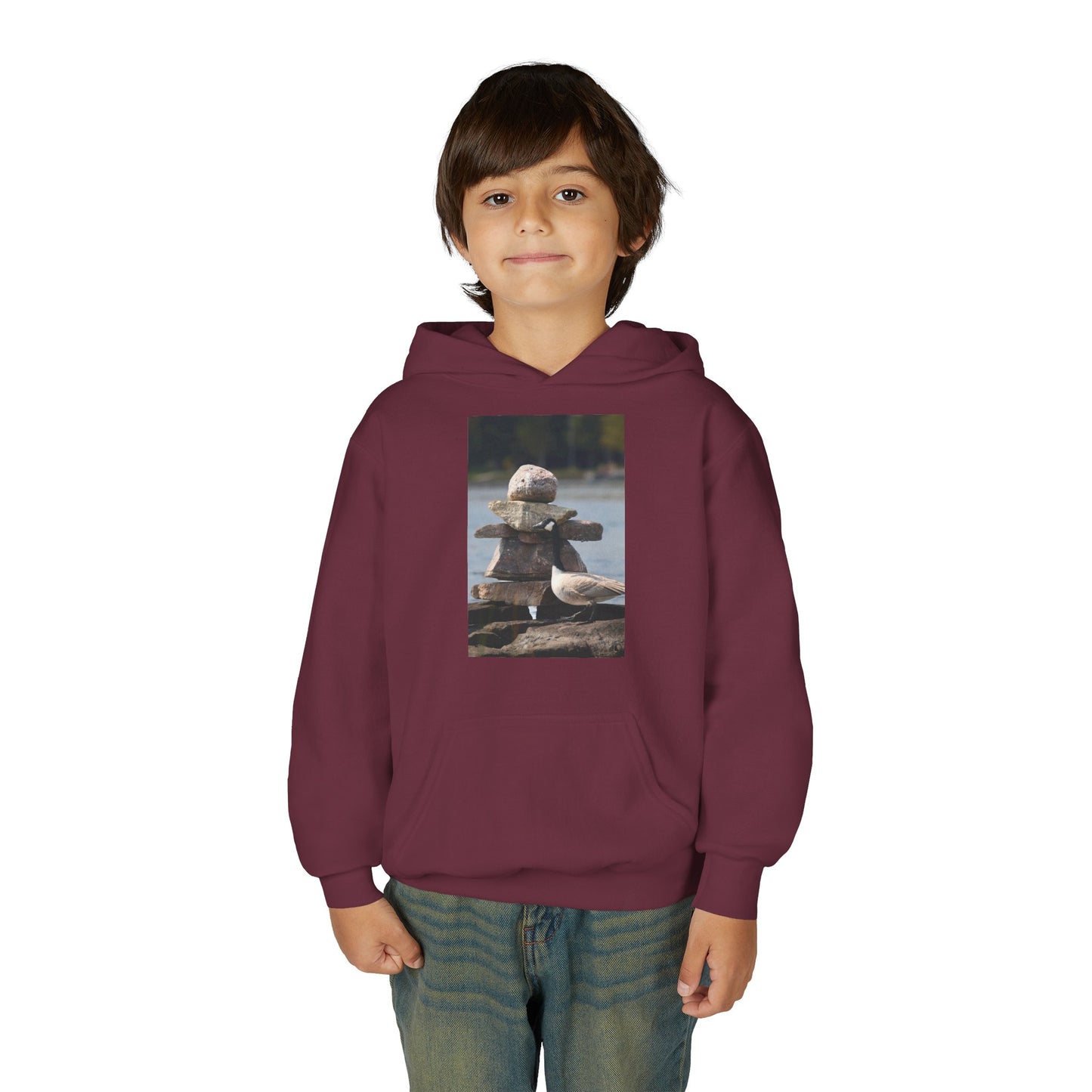 Youth Hoodie with Cute Duck Plush Photo — Kids' Cozy Animal Pullover