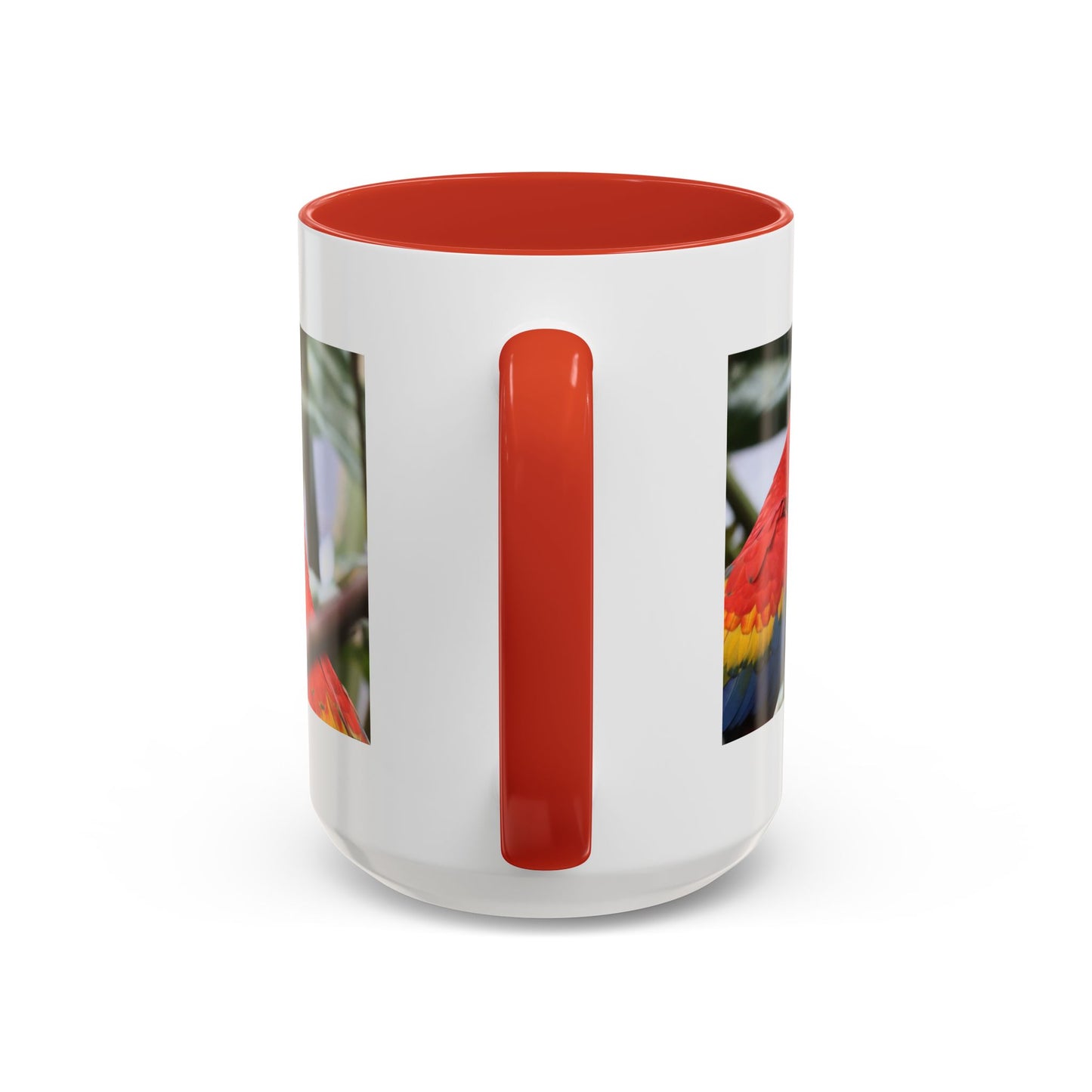Scarlet Macaw Coffee Mug — Tropical Parrot Accent Mug (11/15oz)
