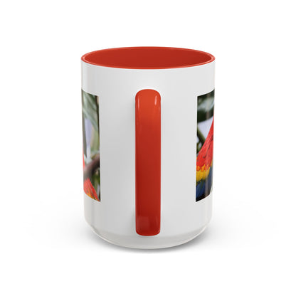 Scarlet Macaw Coffee Mug — Tropical Parrot Accent Mug (11/15oz)