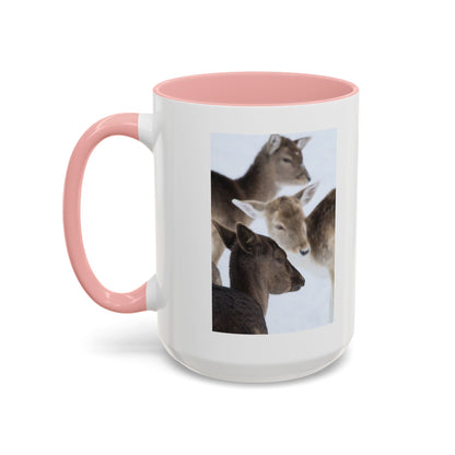 Deer Herd Accent Coffee Mug — Wildlife Photo Ceramic Mug (11/15oz)