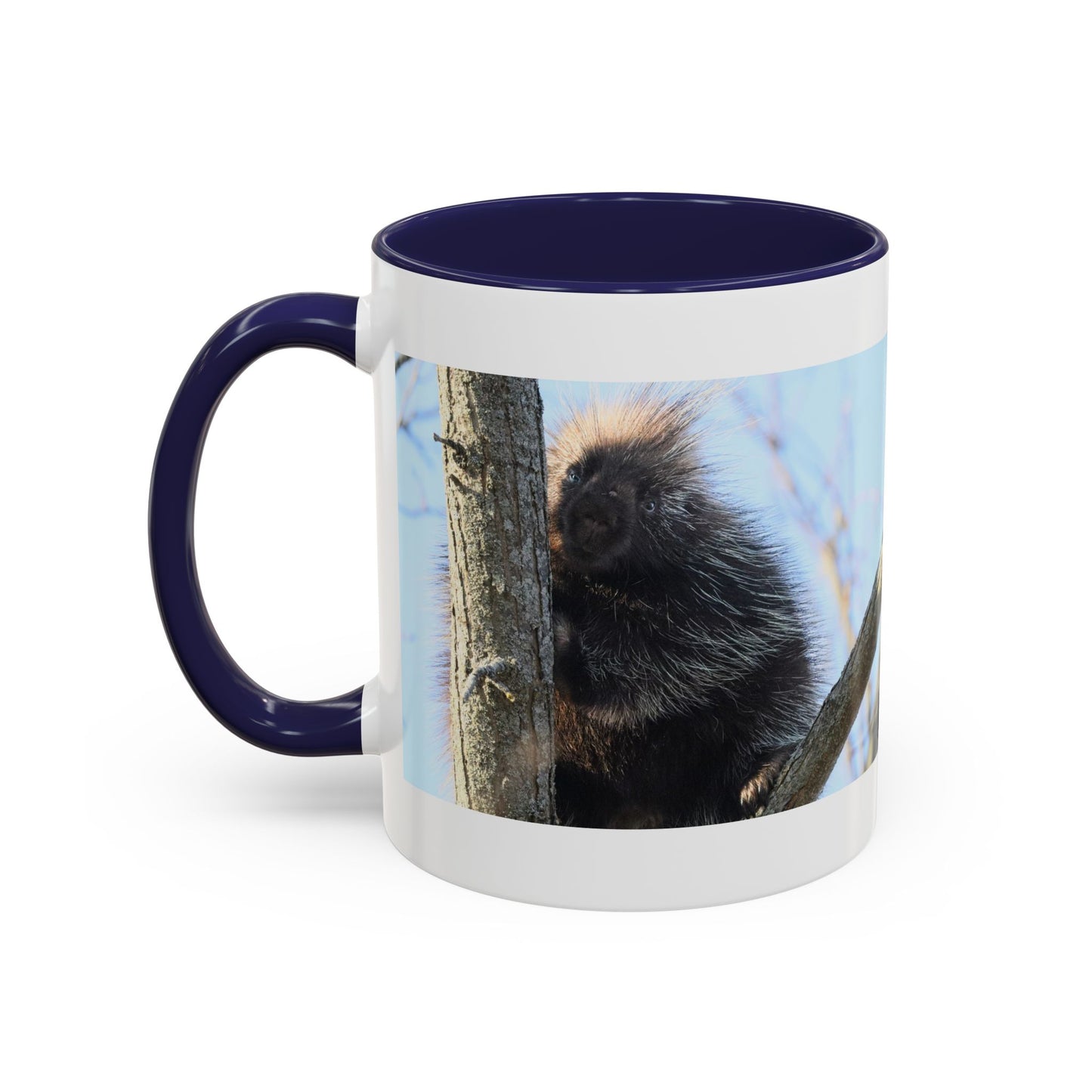 Porcupine Photo Accent Coffee Mug — Wildlife Nature Lover Gift (11/15oz)