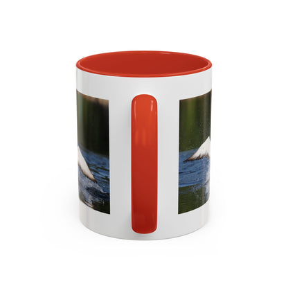 Loons Taking Off Accent Coffee Mug — Wildlife Nature Bird Lover Gift