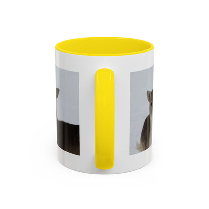 Deer Pair Accent Coffee Mug — Cute Winter Wildlife Ceramic Mug (11/15oz)