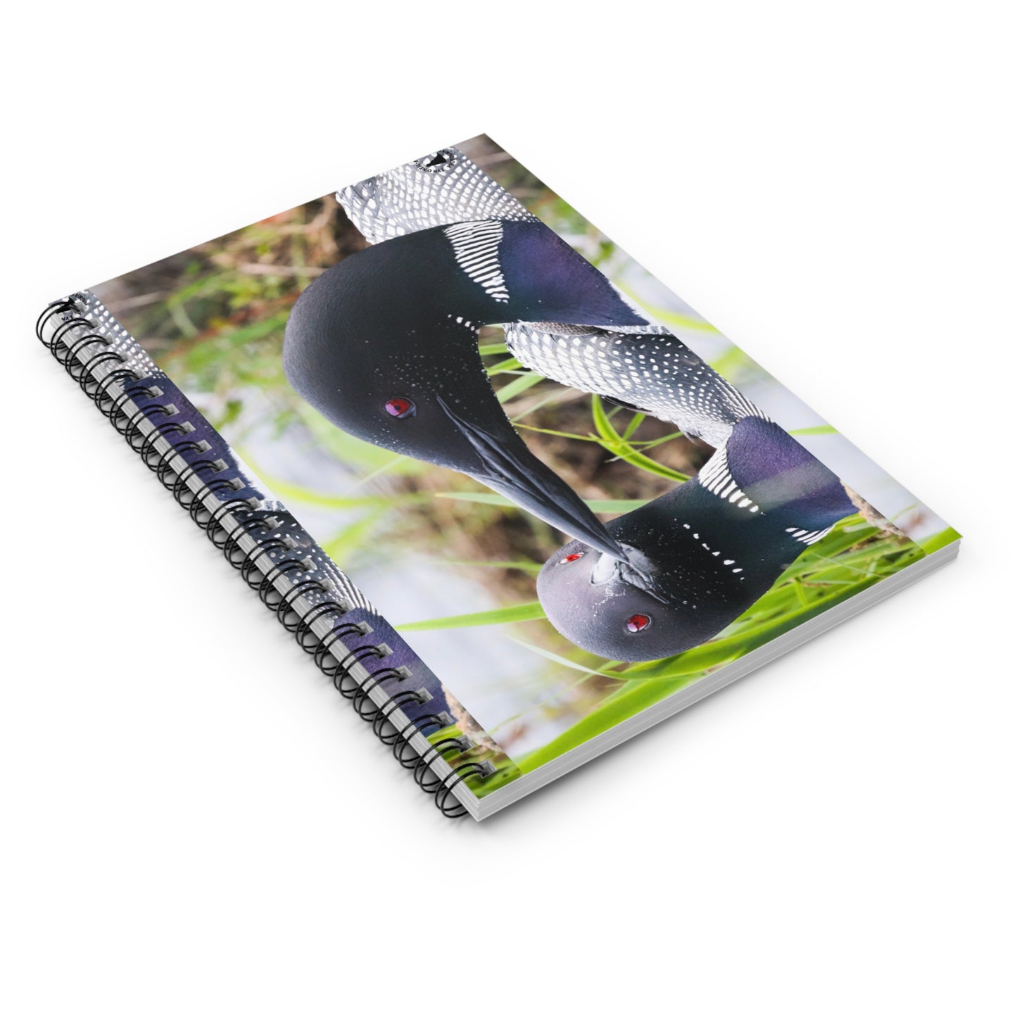 Loon Couple Spiral Notebook – Ruled Journal with Wildlife Photography Cover