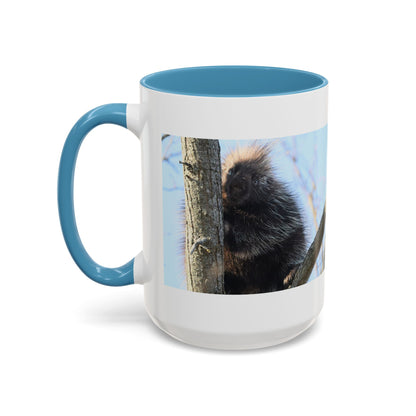 Porcupine Photo Accent Coffee Mug — Wildlife Nature Lover Gift (11/15oz)
