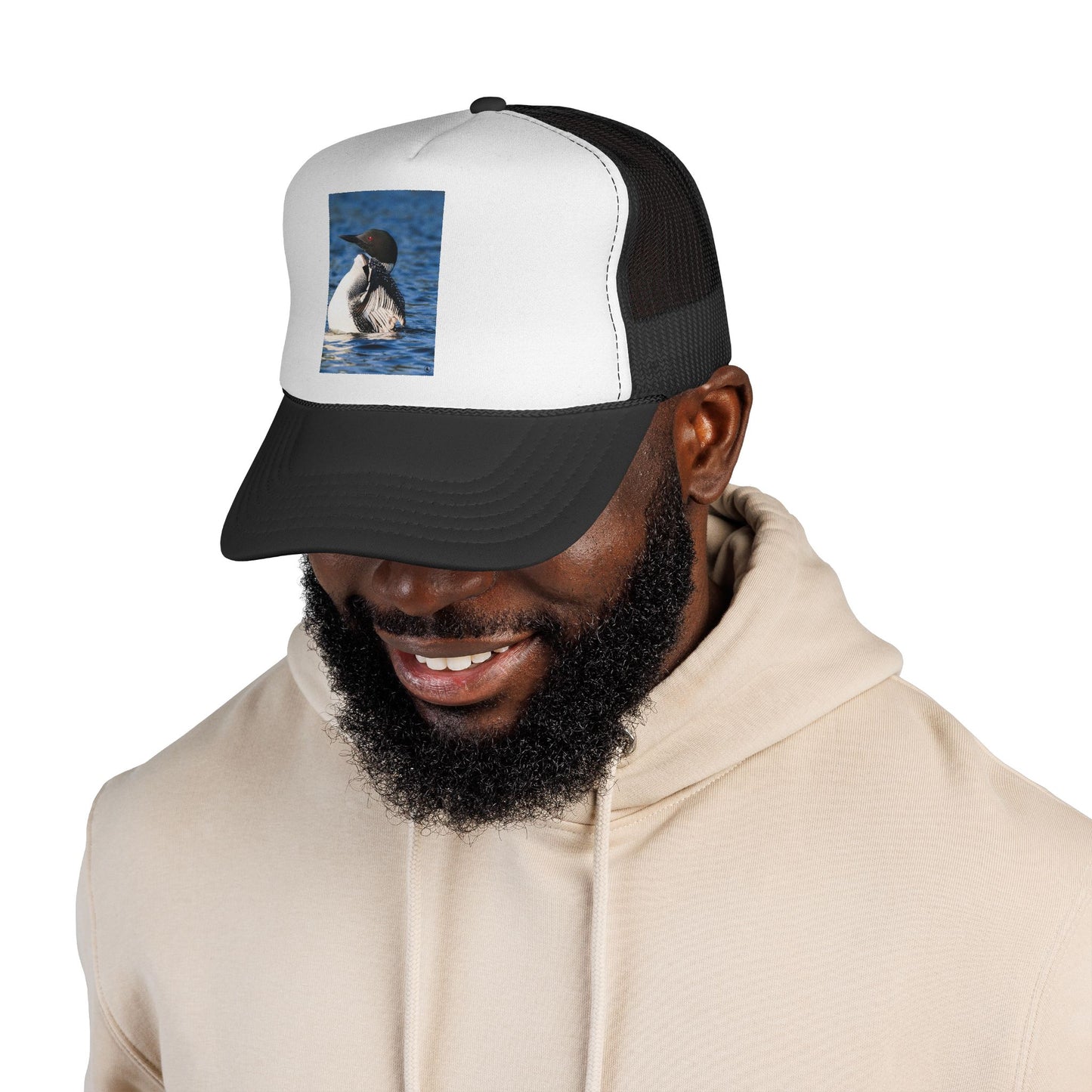 Loon Waterfowl Trucker Cap – Vintage Nature Bird Hat for Birdwatchers