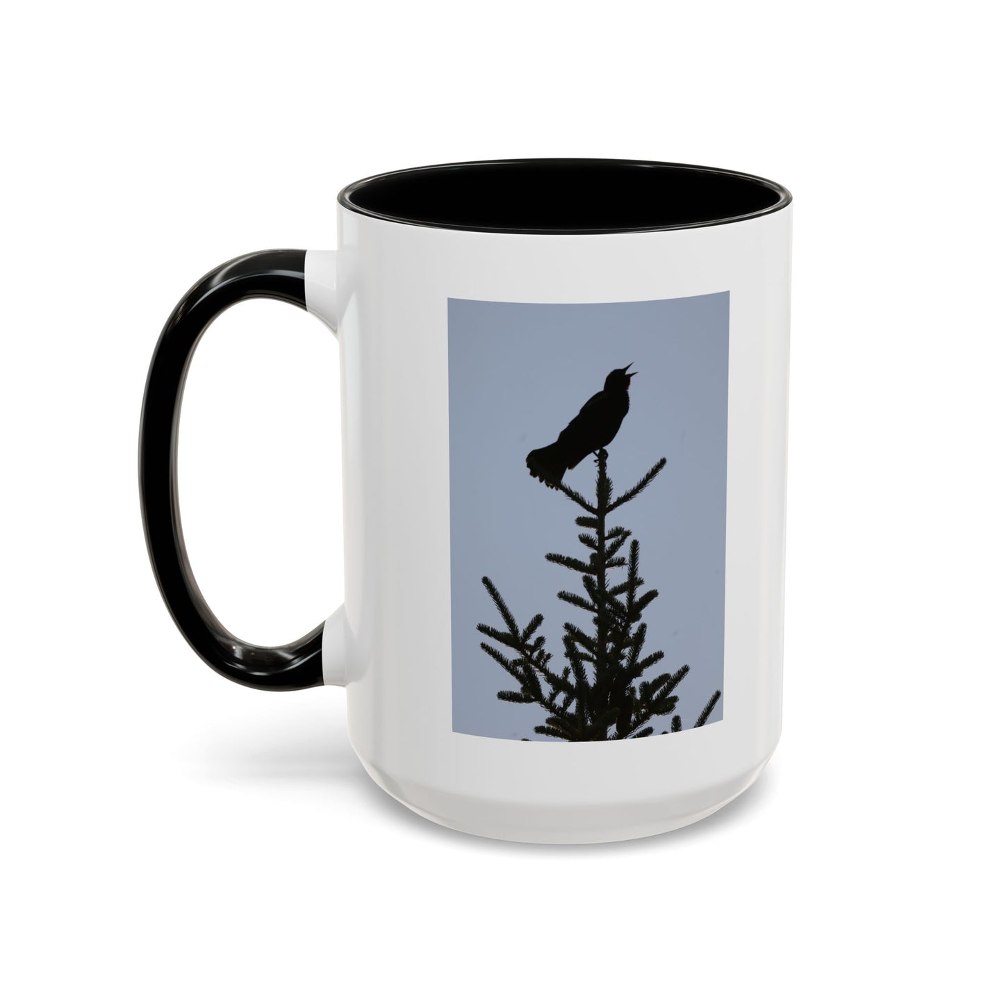Songbird Silhouette Accent Coffee Mug — Black Interior 11/15oz