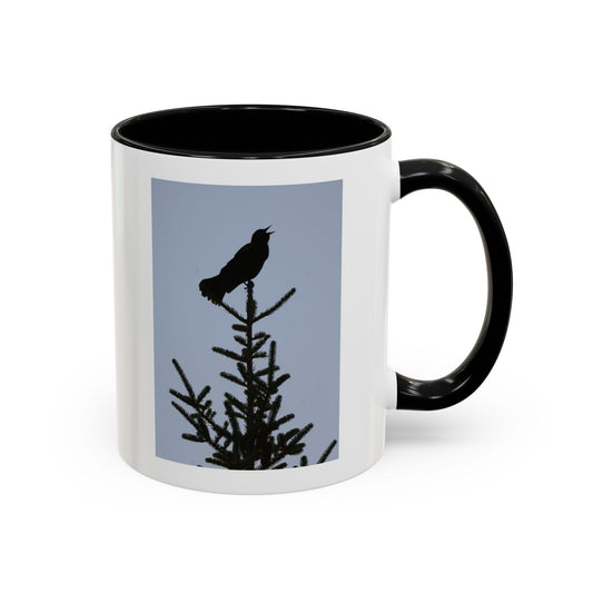Songbird Silhouette Accent Coffee Mug — Black Interior 11/15oz