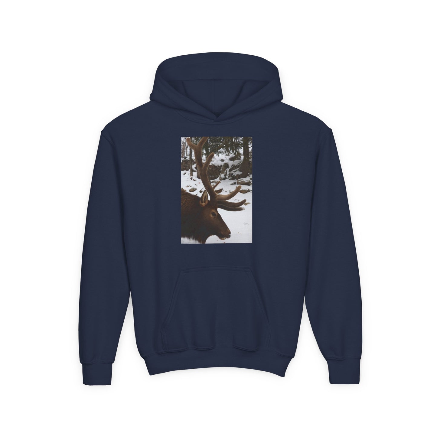 Moose Portrait Hoodie | Youth Hooded Sweatshirt