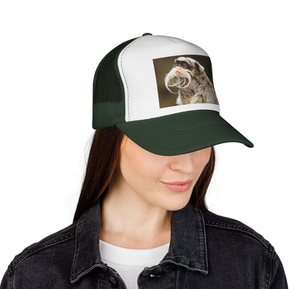 Emperor Tamarin Trucker Hat – Cute Monkey Photo Cap for Animal Lovers