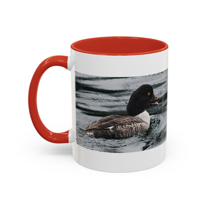 Goldeneye Duck Photo Accent Coffee Mug — Wildlife Nature Lover Gift (11/15 oz)