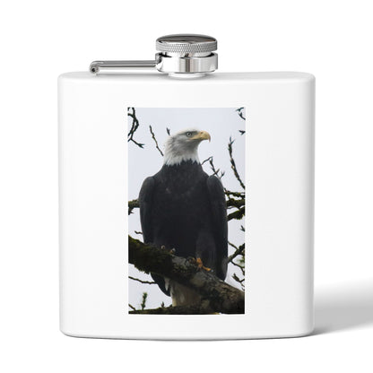 Eagle Photo Flask – 6oz Stainless Steel Hip Flask, Patriotic Wildlife Gift