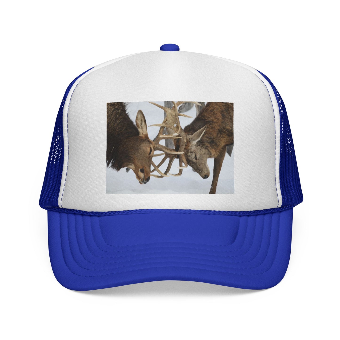Elk Antler Clash Trucker Cap — Wildlife Hunting Outdoors Hat