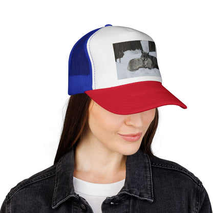 Wolf Pack Trucker Cap — Sleeping Wolves Winter Scene