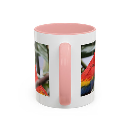 Scarlet Macaw Coffee Mug — Tropical Parrot Accent Mug (11/15oz)