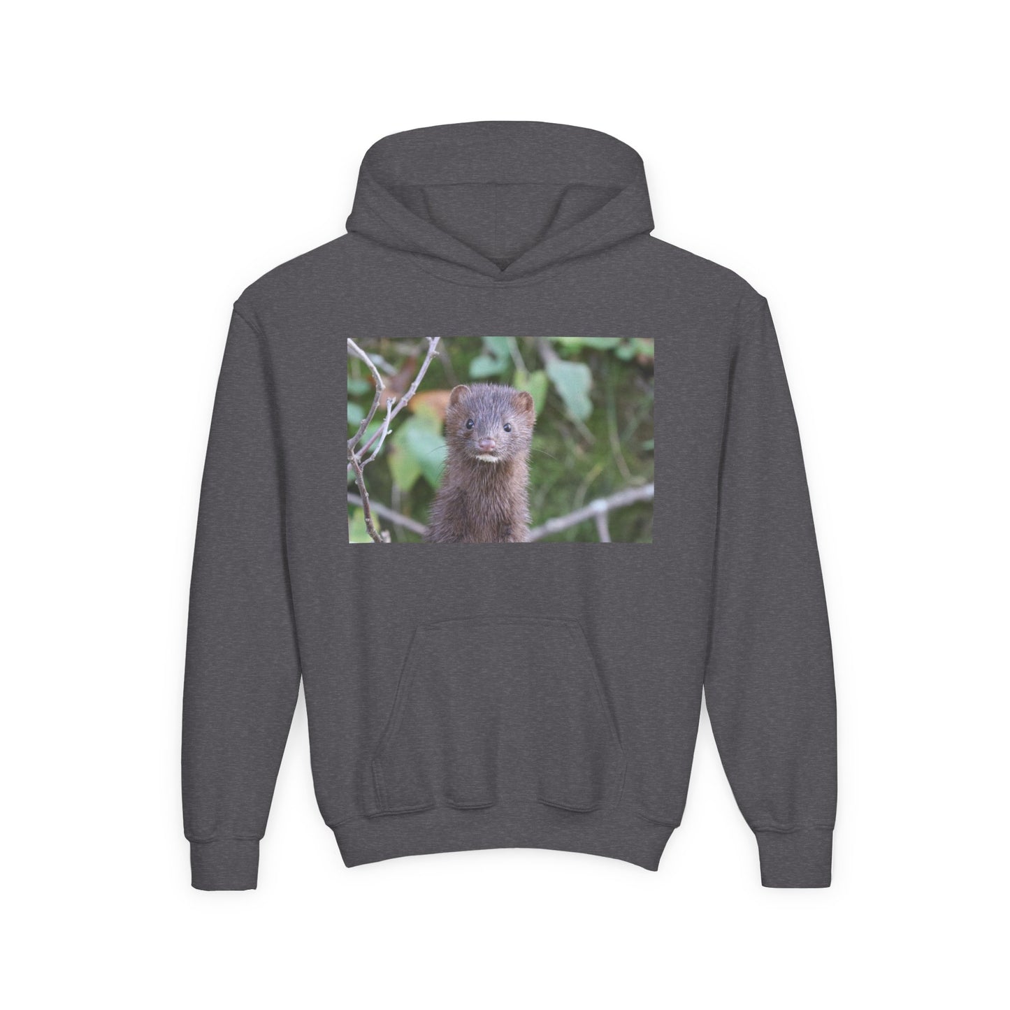 Otter Portrait Youth Hoodie — Cute Nature Animal Sweatshirt for Kids