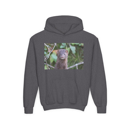 Otter Portrait Youth Hoodie — Cute Nature Animal Sweatshirt for Kids