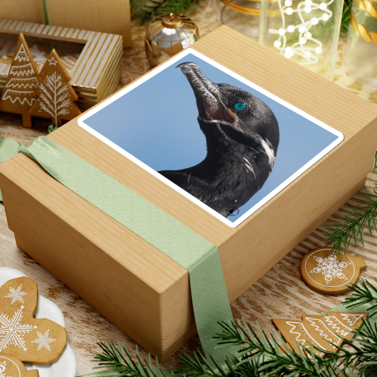 Blue-Eyed Cormorant Kiss-Cut Sticker — Wildlife Laptop Decal