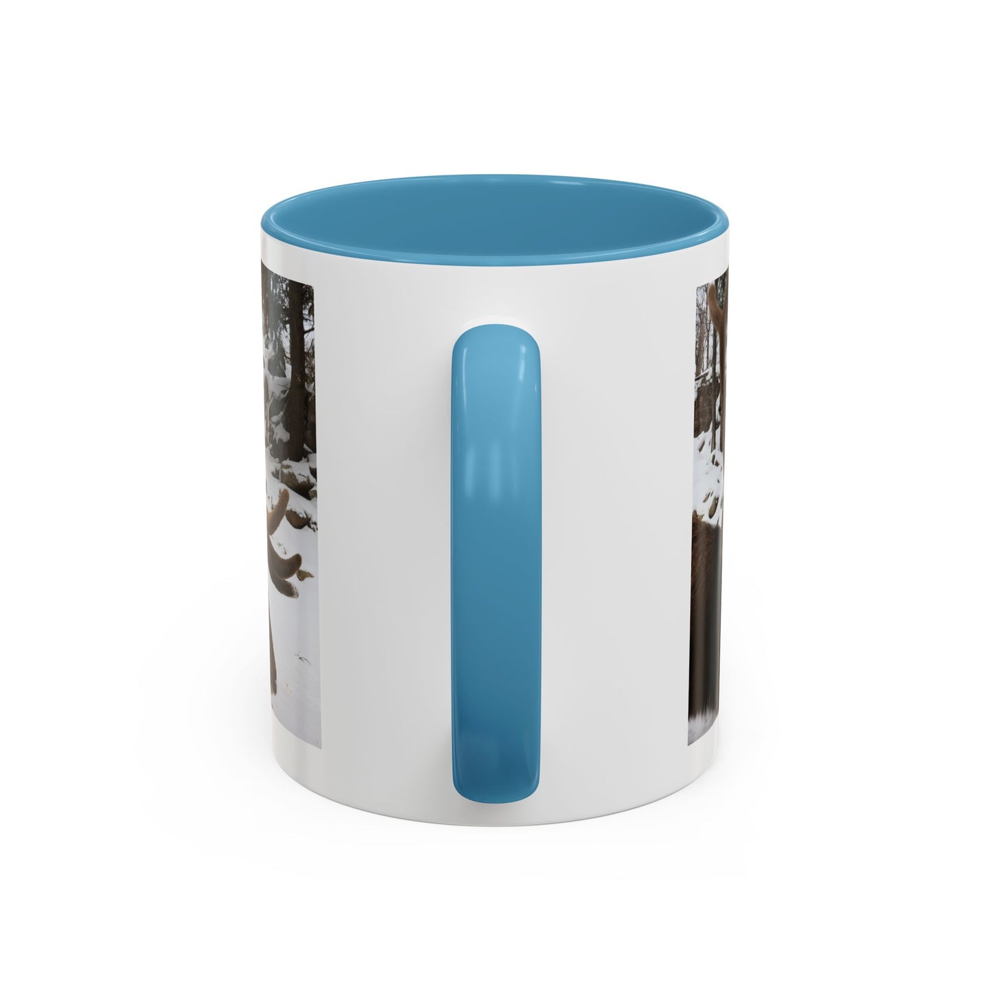 Elk in Snow Accent Coffee Mug — Nature Wildlife Photo Mug (11/15oz)