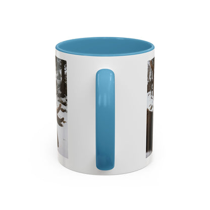 Elk in Snow Accent Coffee Mug — Nature Wildlife Photo Mug (11/15oz)