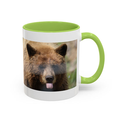 Funny Brown Bear Photo Accent Coffee Mug (11/15 oz)
