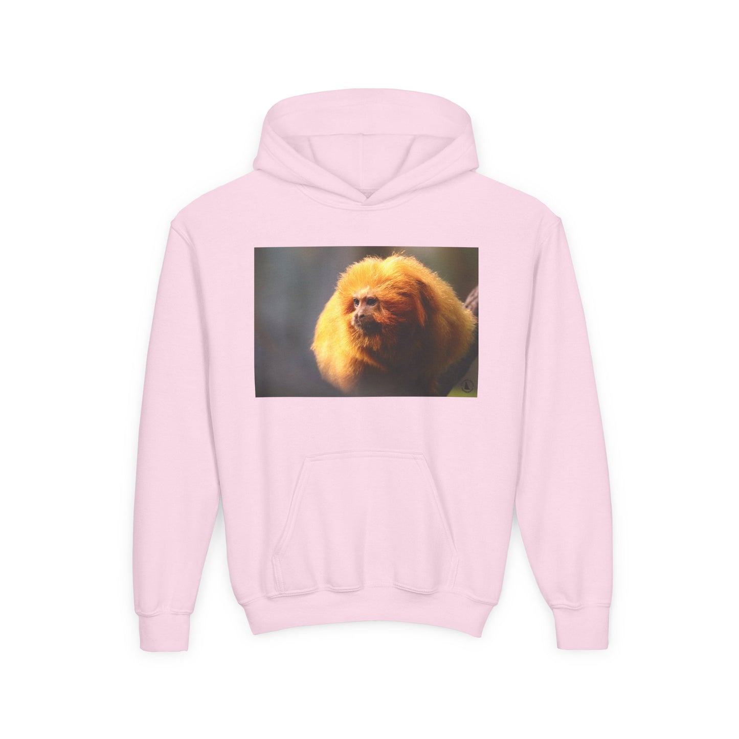 Golden Lion Tamarin Youth Hoodie — Cute Monkey Photo Sweatshirt for Kids