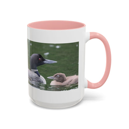 Loon Family Accent Coffee Mug – Wildlife Photo Tea Mug (11/15 oz)