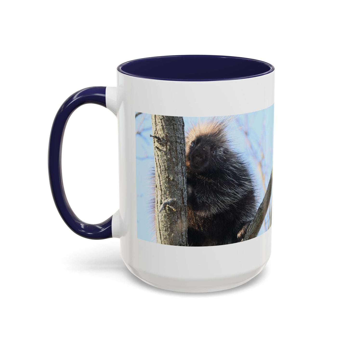 Porcupine Photo Accent Coffee Mug — Wildlife Nature Lover Gift (11/15oz)