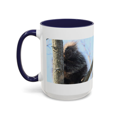 Porcupine Photo Accent Coffee Mug — Wildlife Nature Lover Gift (11/15oz)