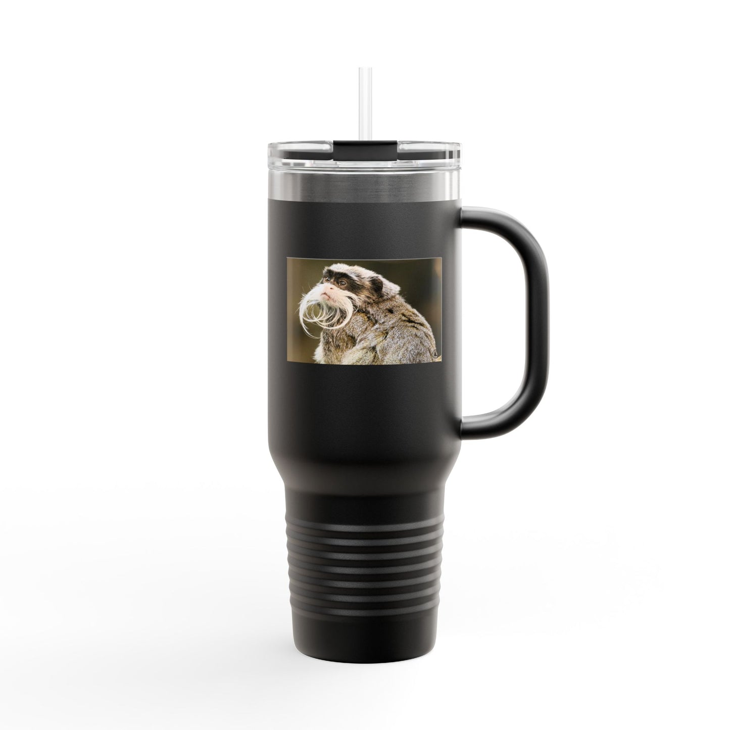 40oz Insulated Travel Mug – Cute Sloth Drinking Coffee Photo