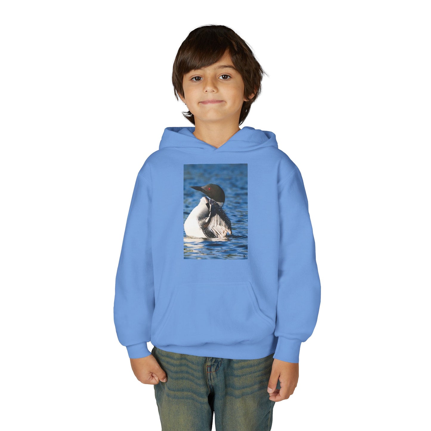 Youth Hoodie with Common Loon Photo – Nature-Lover Kids Pullover