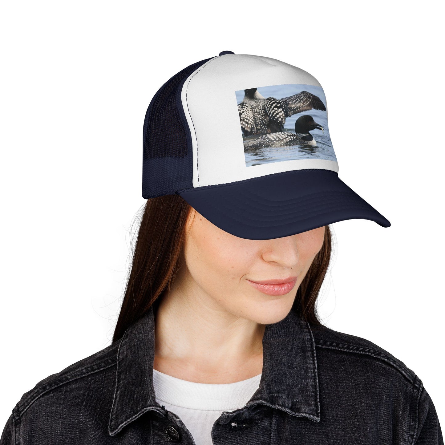 Loon Photo Trucker Hat — Wildlife Birdwatching Cap