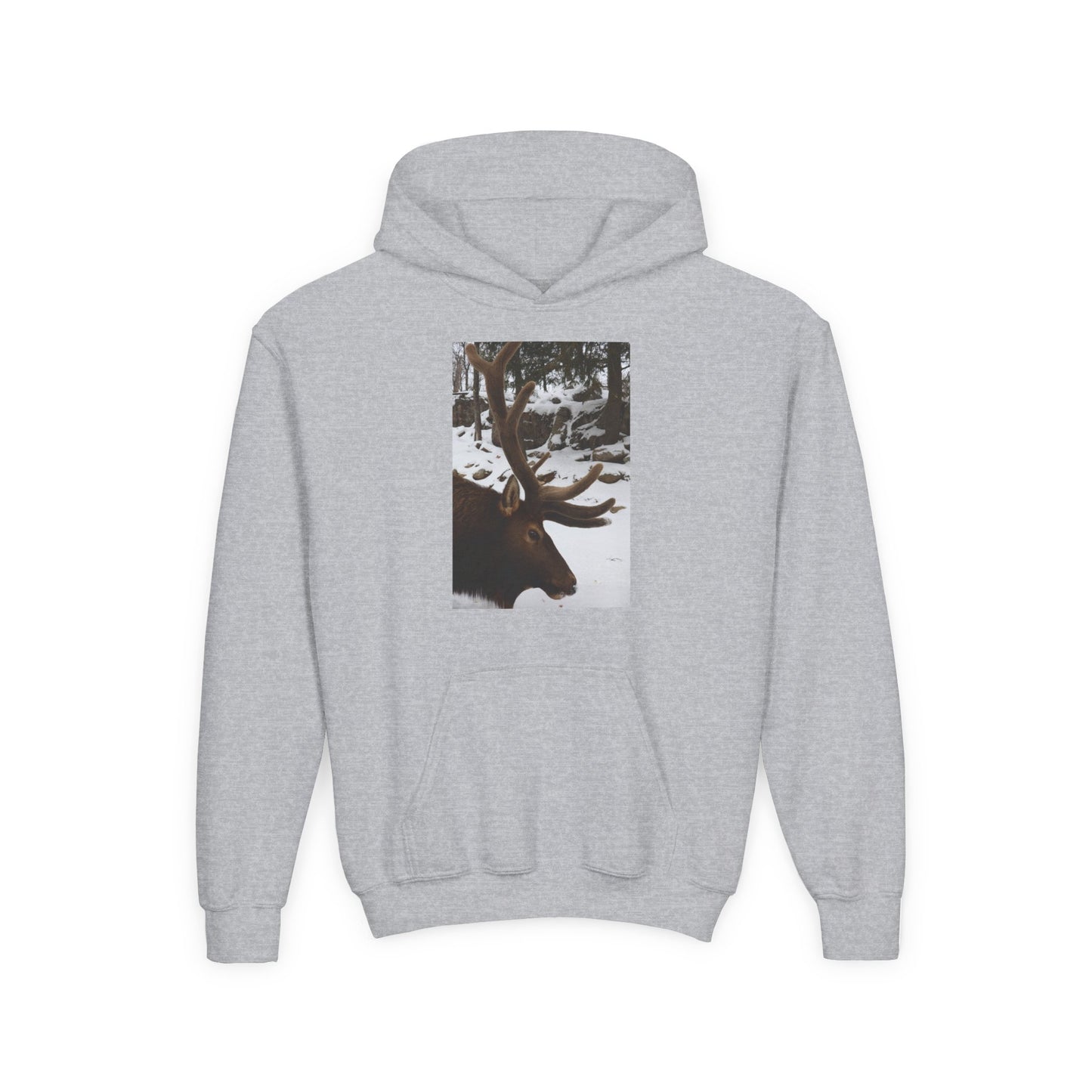 Moose Portrait Hoodie | Youth Hooded Sweatshirt