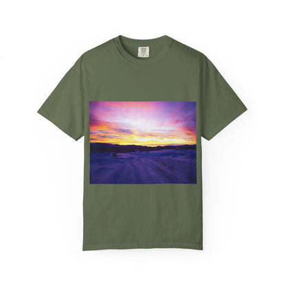 Vibrant Sunset Unisex T-Shirt, Casual Wear, Gift for Nature Lovers, Summer Style, Travel Top, Unique Graphic Tee