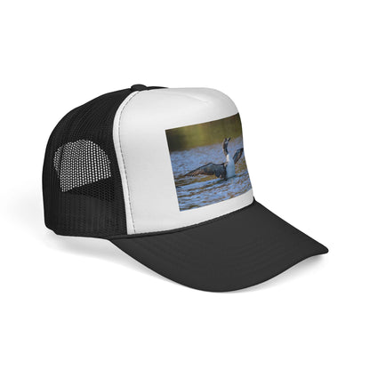 Loon Photo Trucker Cap — Vintage Wildlife Birdwatching Hat