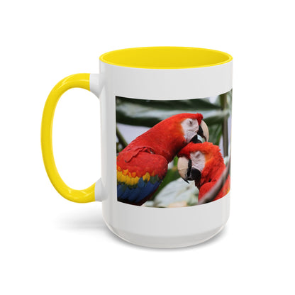 Scarlet Macaw Coffee Mug — Tropical Parrot Accent Mug (11/15oz)