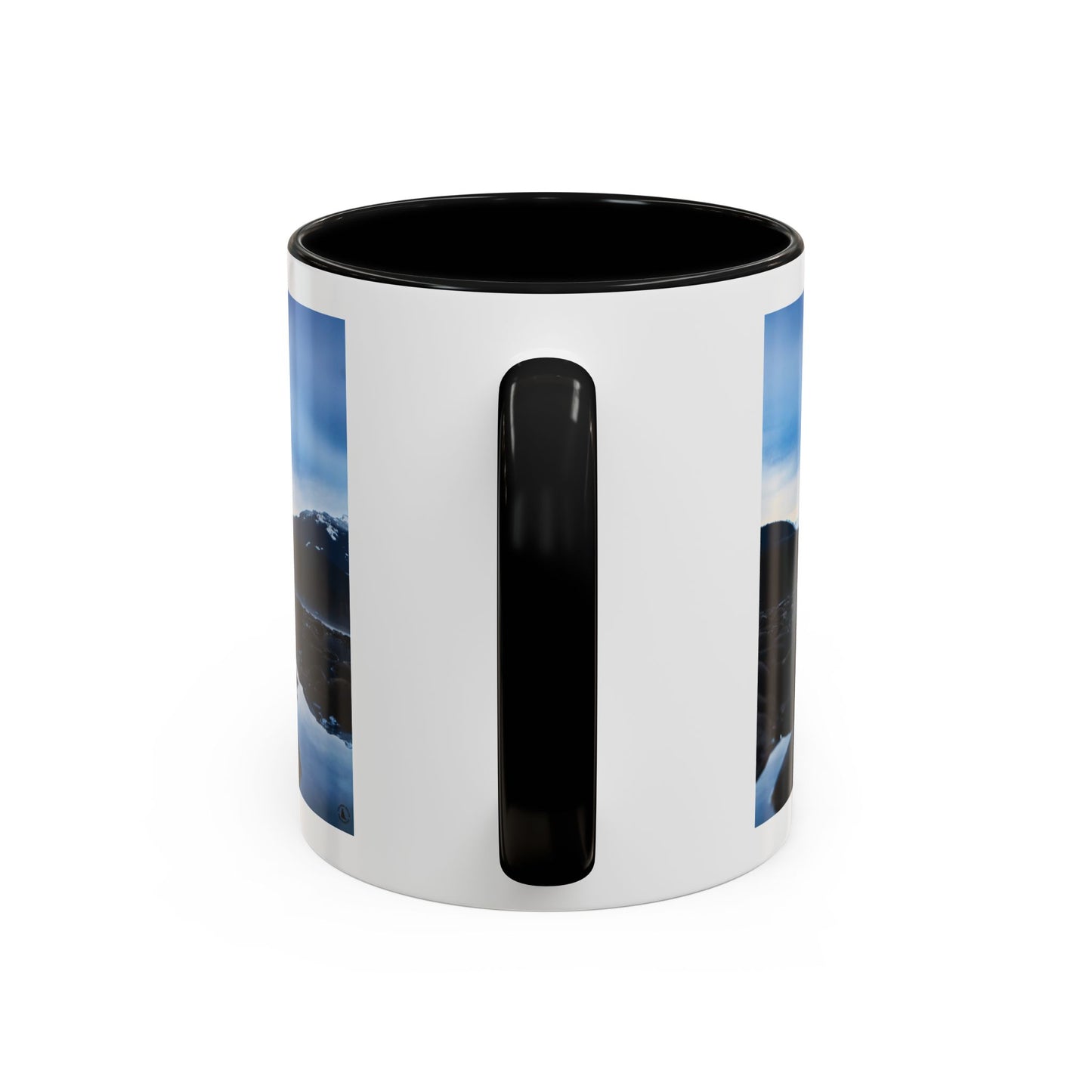 Mountain Lake Accent Coffee Mug — Scenic Wilderness Photo Travel Gift (11/15oz)