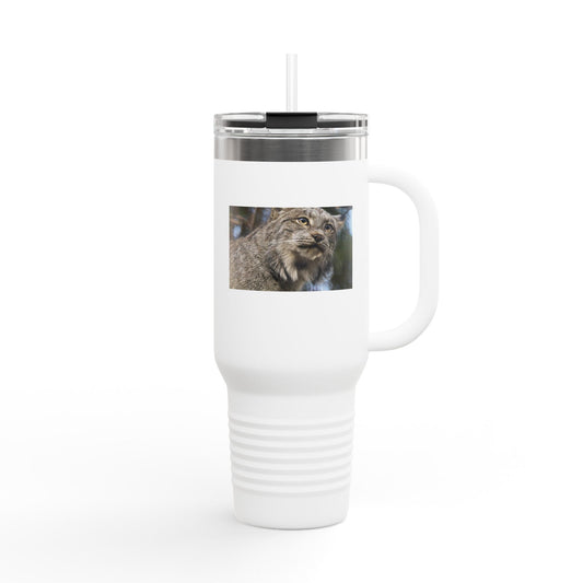 40oz Insulated Travel Mug with Wildcat Photo - Large Thermal Tumbler for Commuting & Outdoors