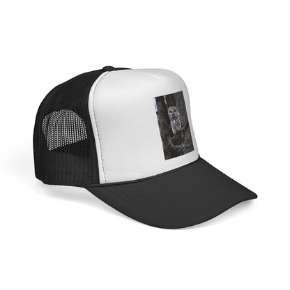 Owl Photo Trucker Cap — Rustic Forest Wildlife Hat