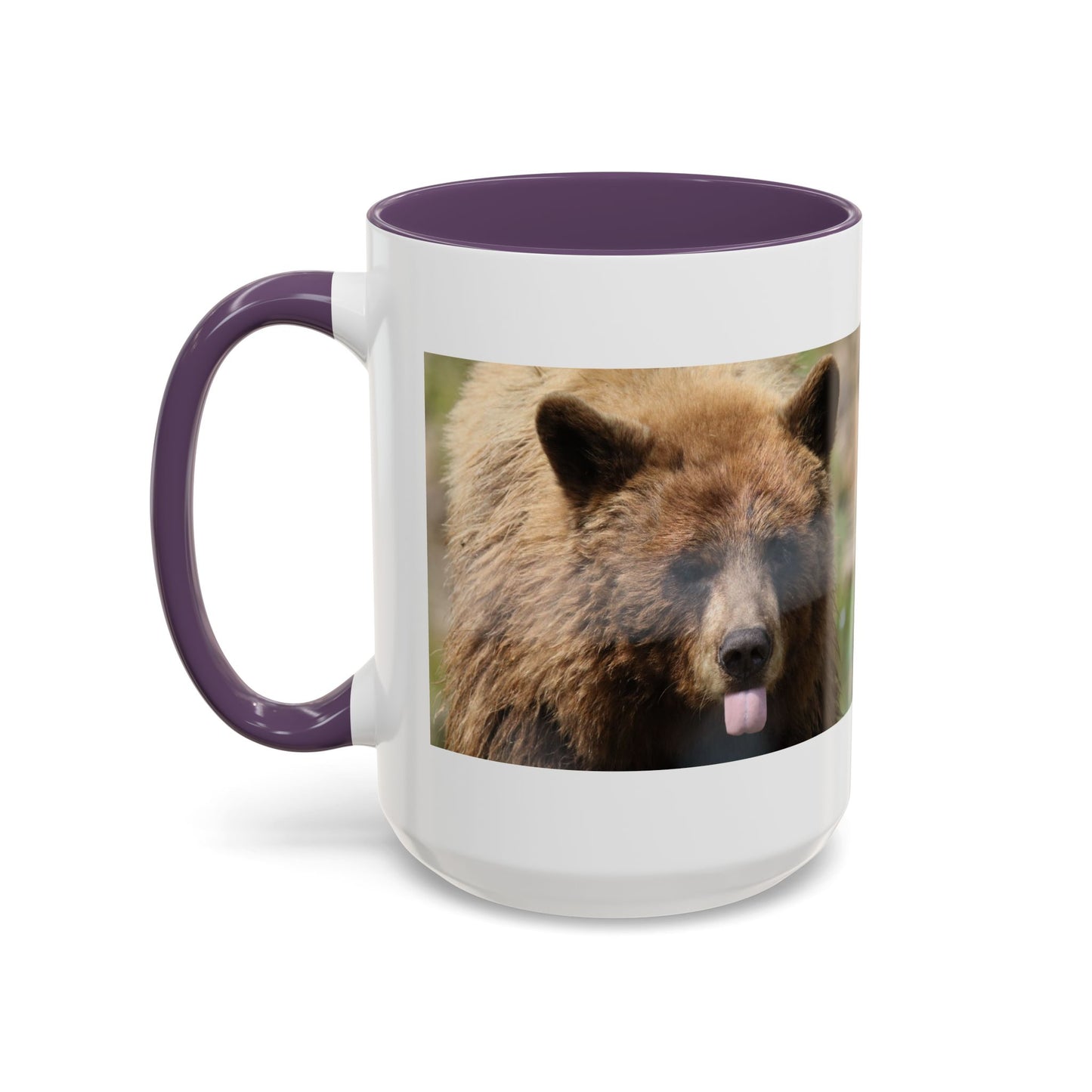 Funny Brown Bear Photo Accent Coffee Mug (11/15 oz)