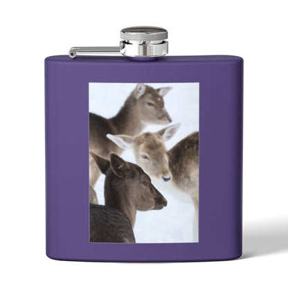 Deer Portrait 6oz Stainless Steel Flask
