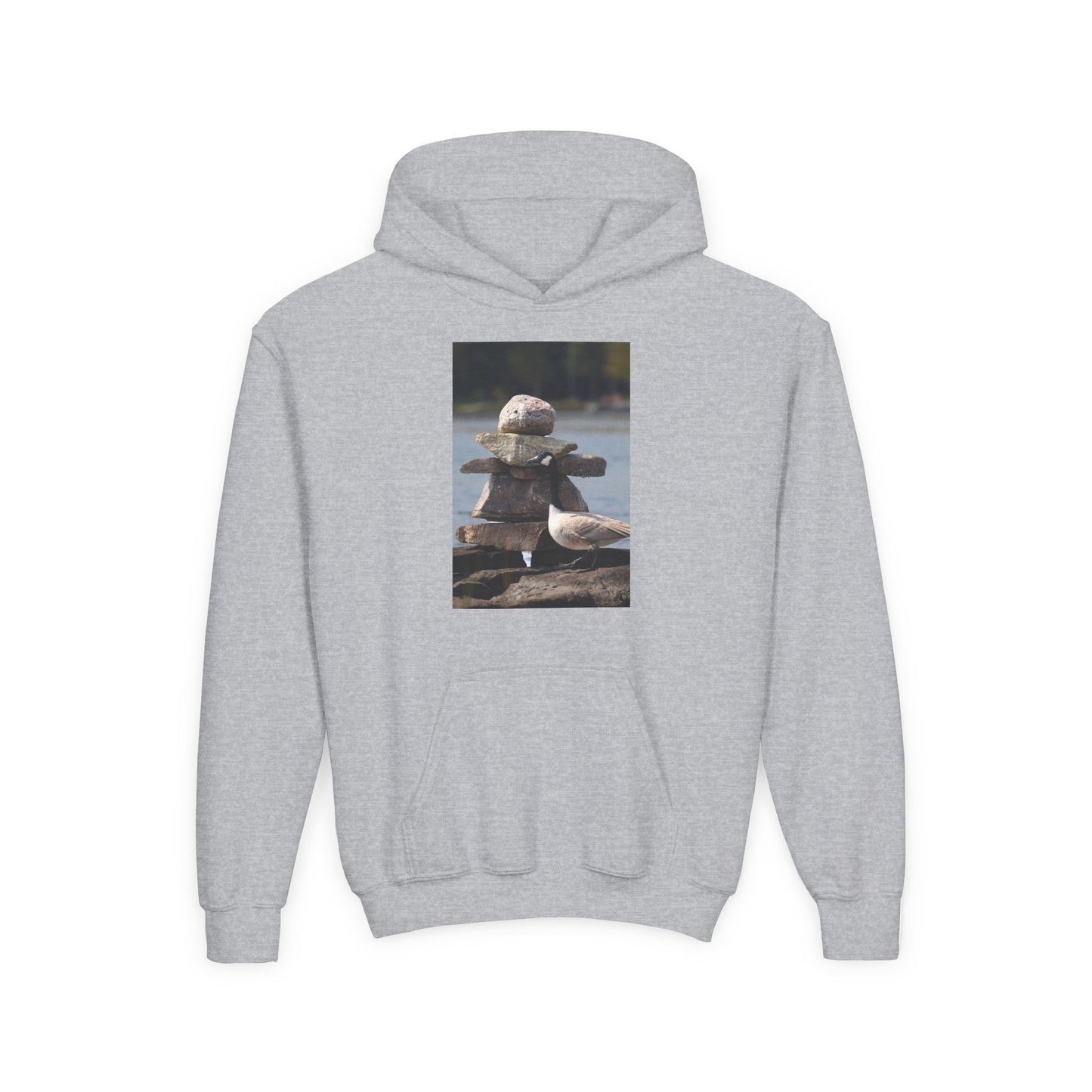 Youth Hoodie with Cute Duck Plush Photo — Kids' Cozy Animal Pullover
