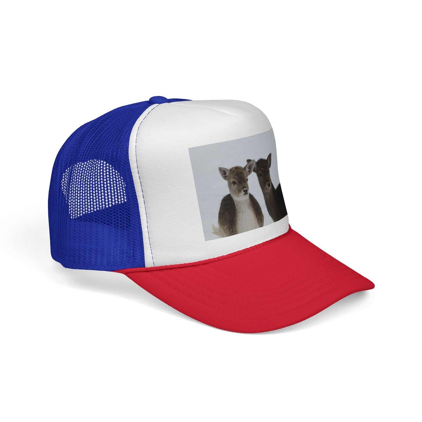 Deer Couple Trucker Cap — Cute Wildlife Snapback Hat