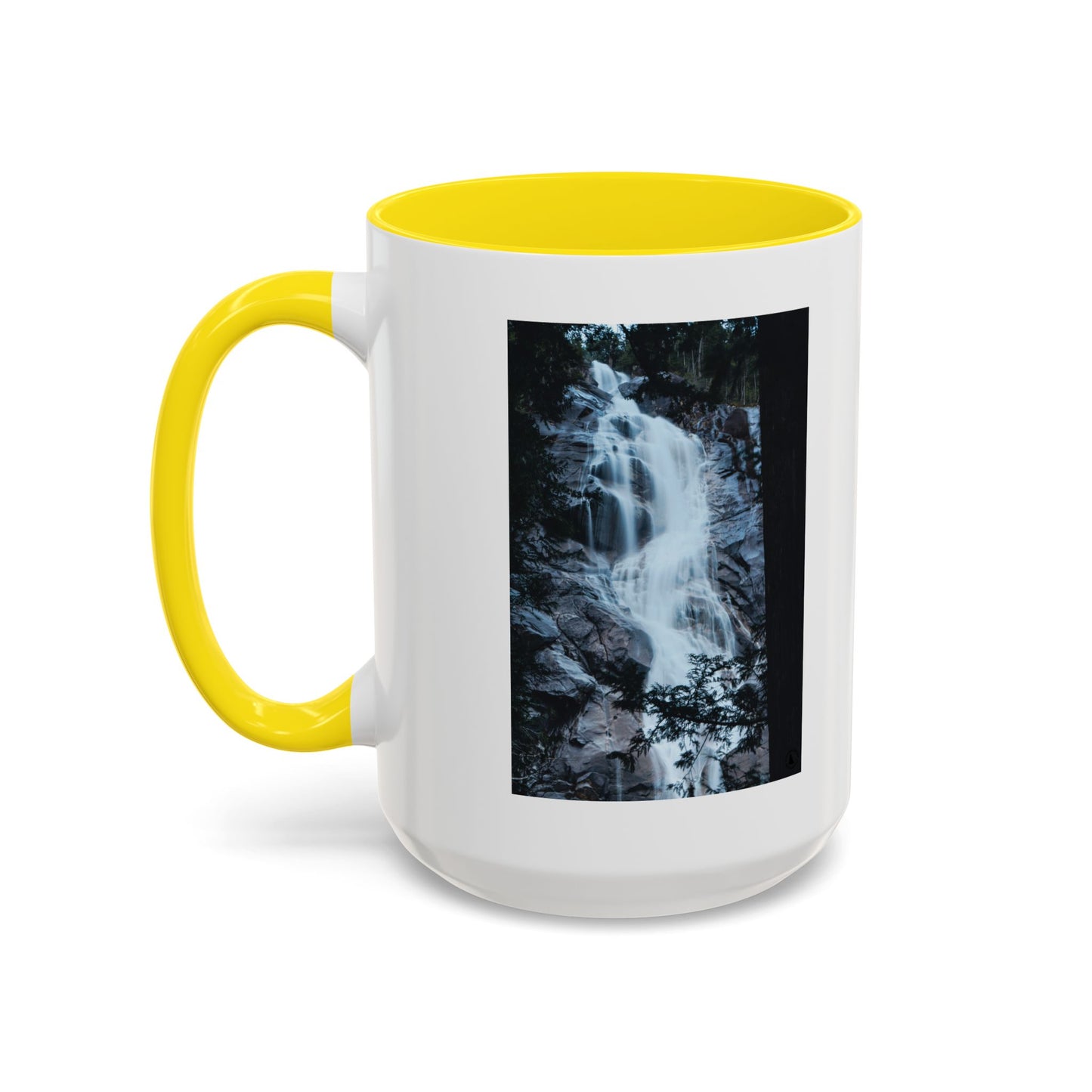 Waterfall Photo Accent Coffee Mug – Scenic Nature Travel Gift (11/15oz)