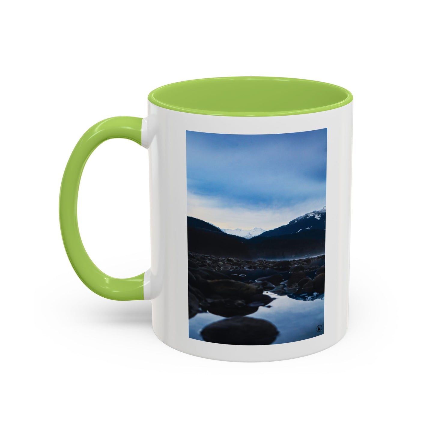 Mountain Lake Accent Coffee Mug — Scenic Wilderness Photo Travel Gift (11/15oz)