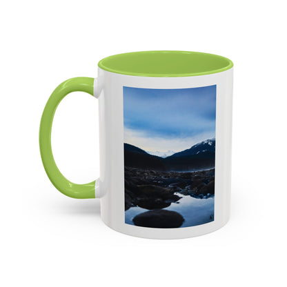 Mountain Lake Accent Coffee Mug — Scenic Wilderness Photo Travel Gift (11/15oz)