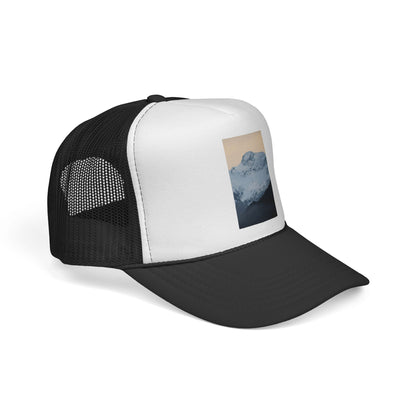 Mountain Sunrise Trucker Cap — Vintage Snow Peak Patch Hat