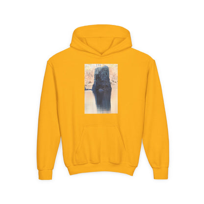 Youth Hoodie with Serene Lake Reflection Photo — Nature-Inspired Kids’ Pullover